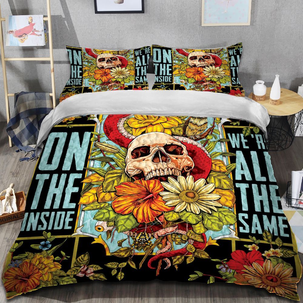 Skull Rose Bedding Set