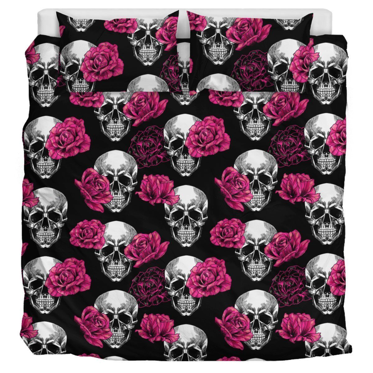 Skull Rose Bedding Set