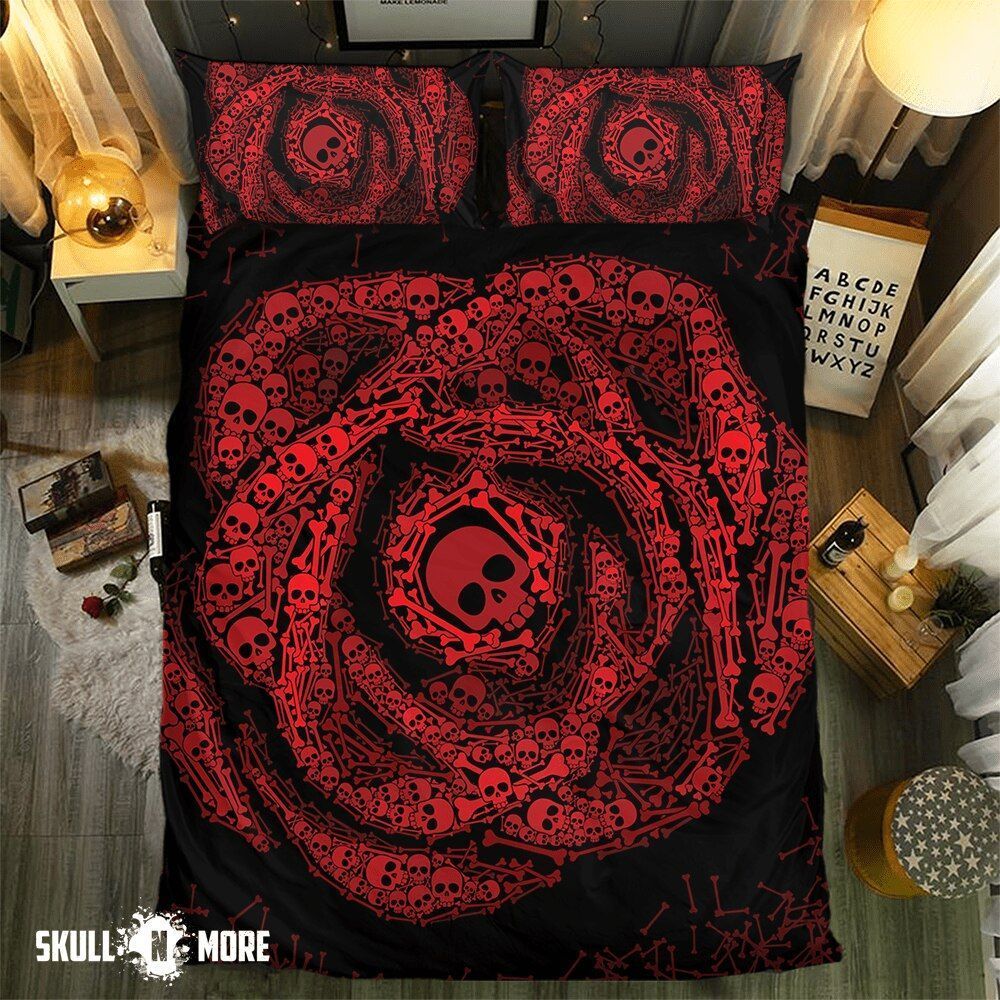 Skull Rose Bedding Set