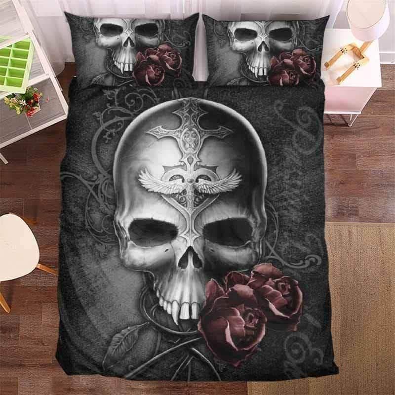 Skull Rose Death Bedding Set