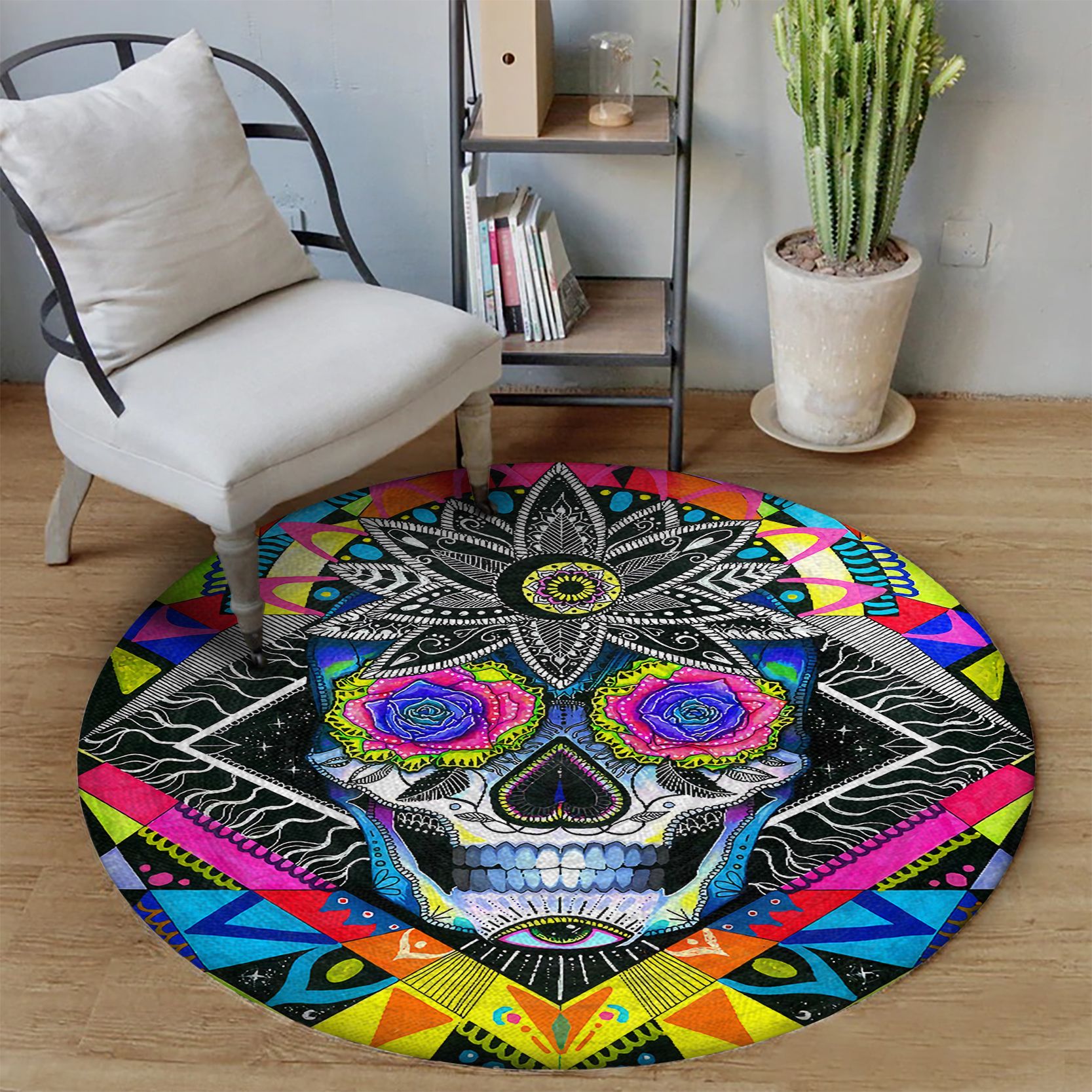 Skull Round Carpet