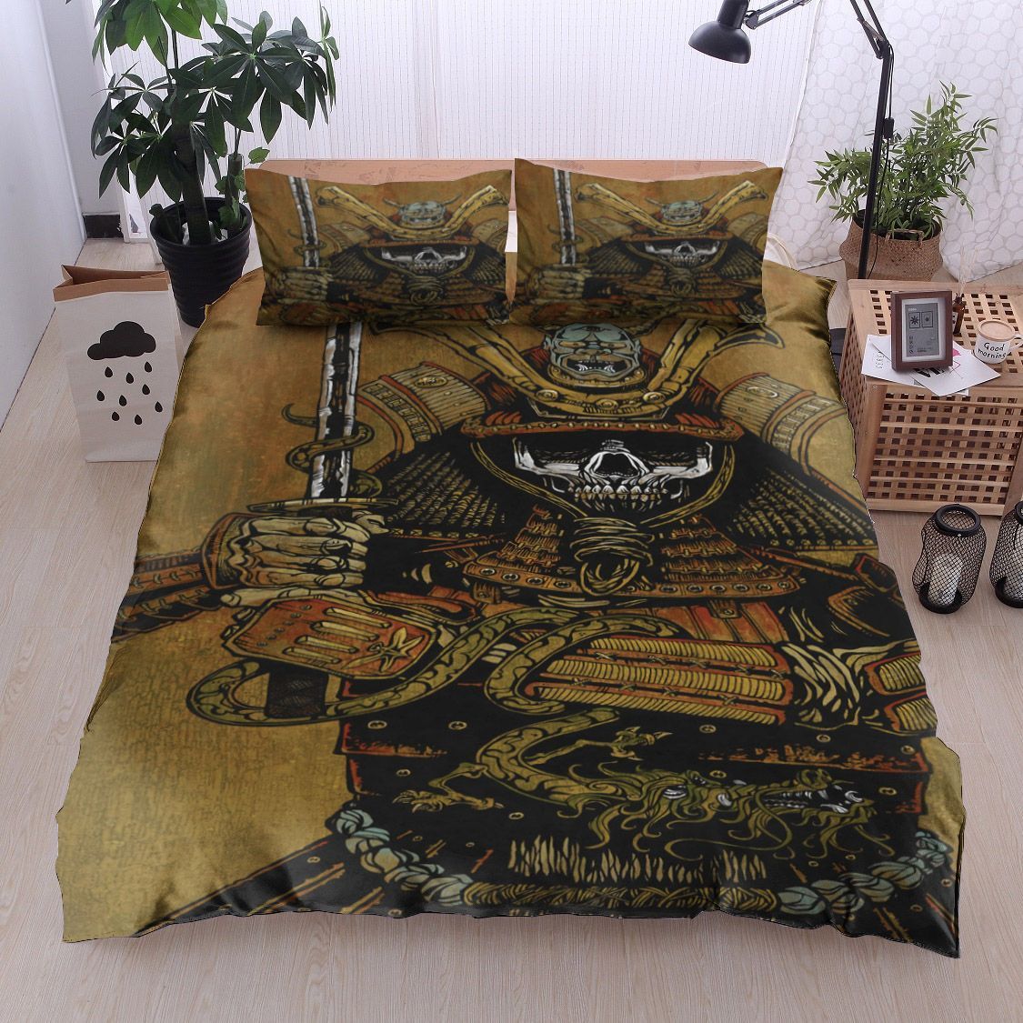 Skull Samurai Bedding Set