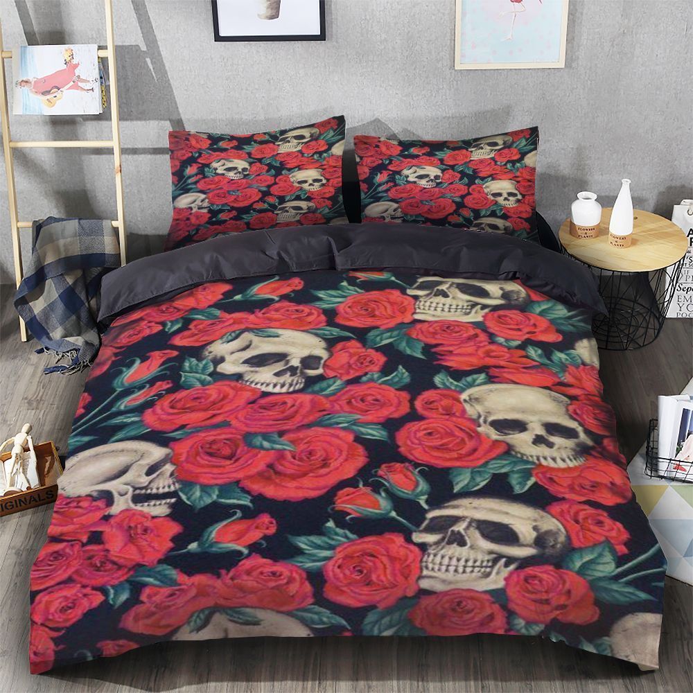 Skull Smokey Purple Bedding Set