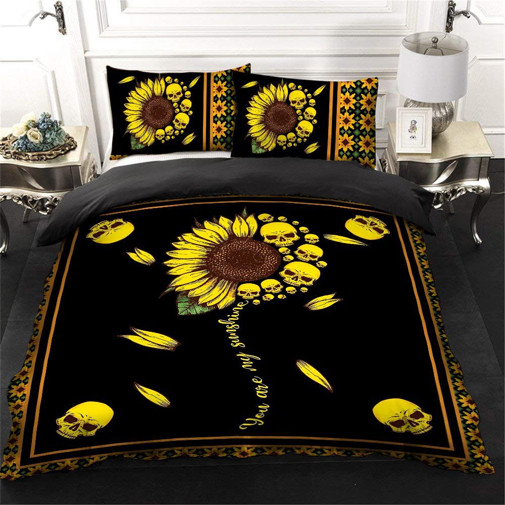 Skull Sunflower Bedding Set