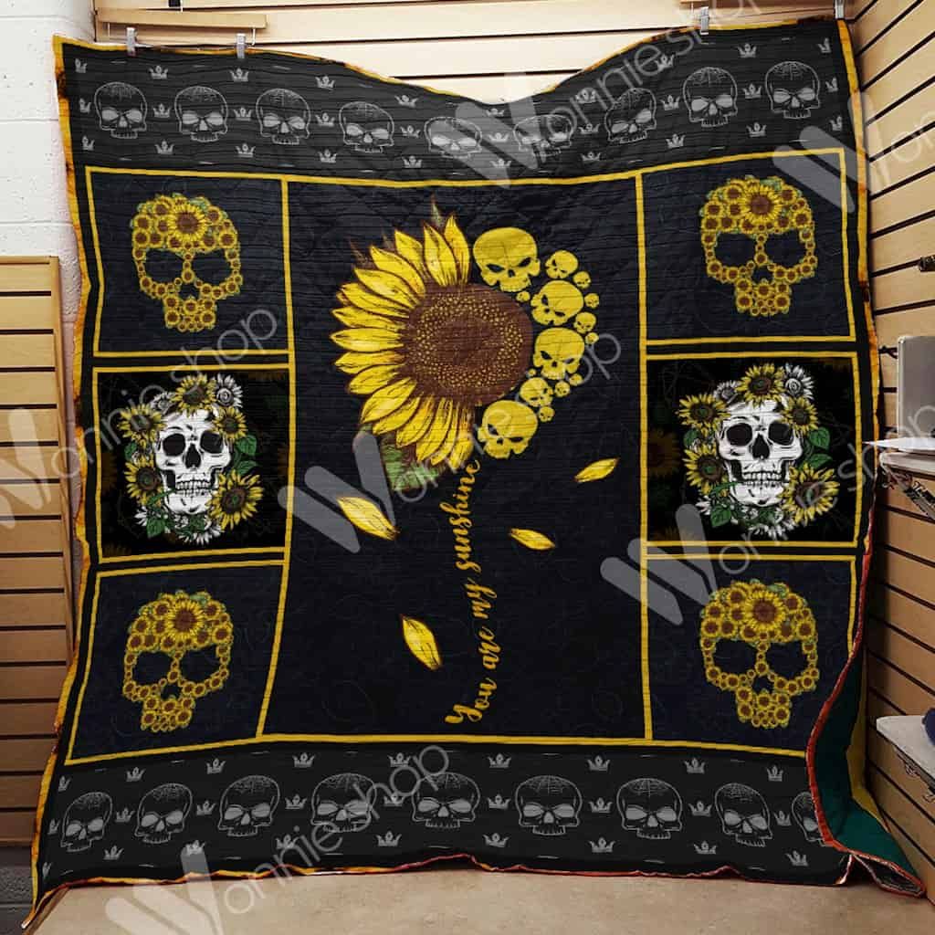 Skull Sunflower Quilt Blanket DHC1102695TD