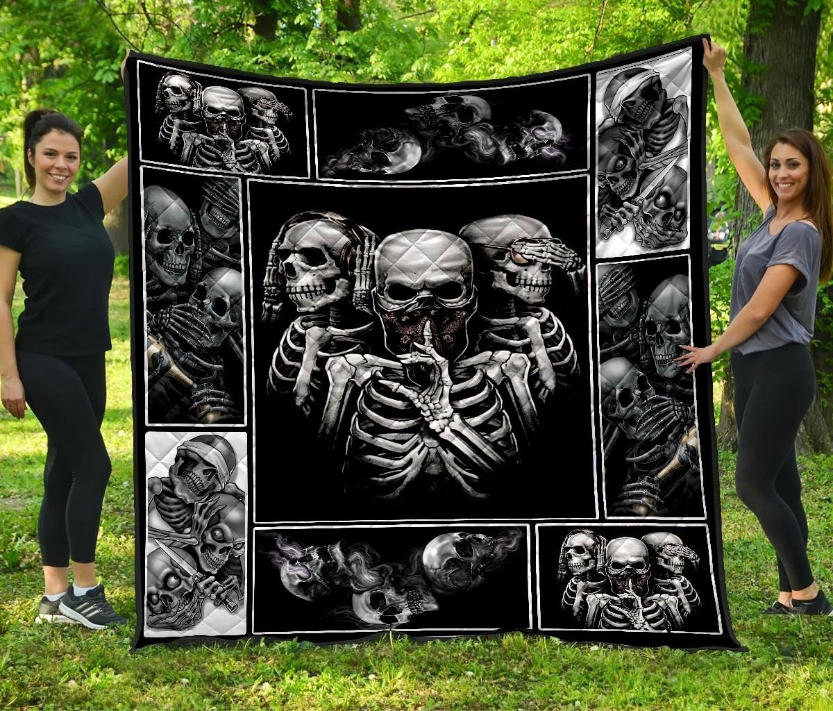 Skull The Darknight Quilt Blanket DHC3112435TD
