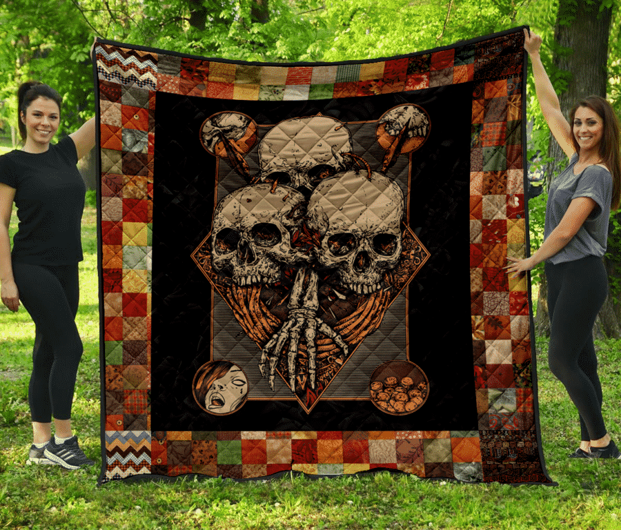 Skull Three Heads Quilt Blanket DHC31121416TD