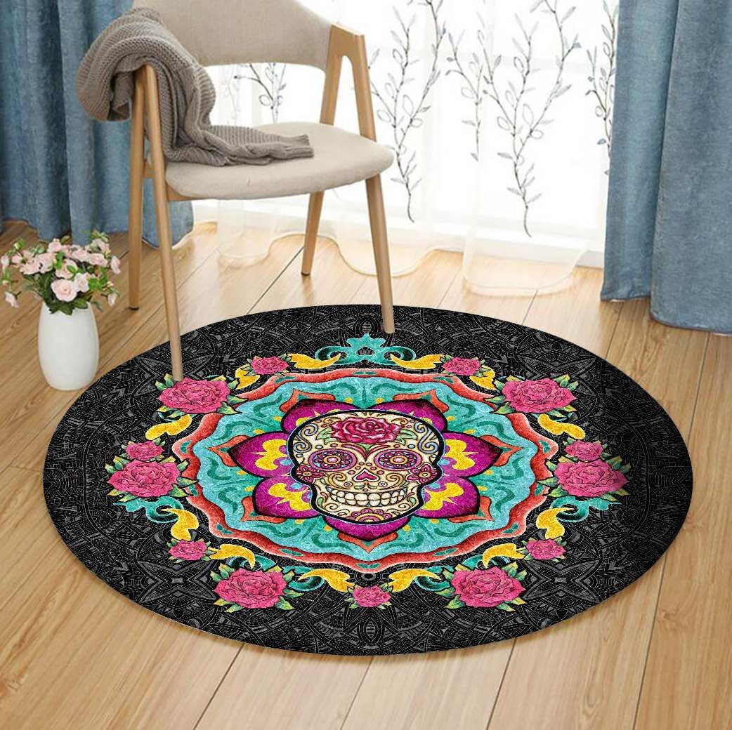 Skull Round Carpet