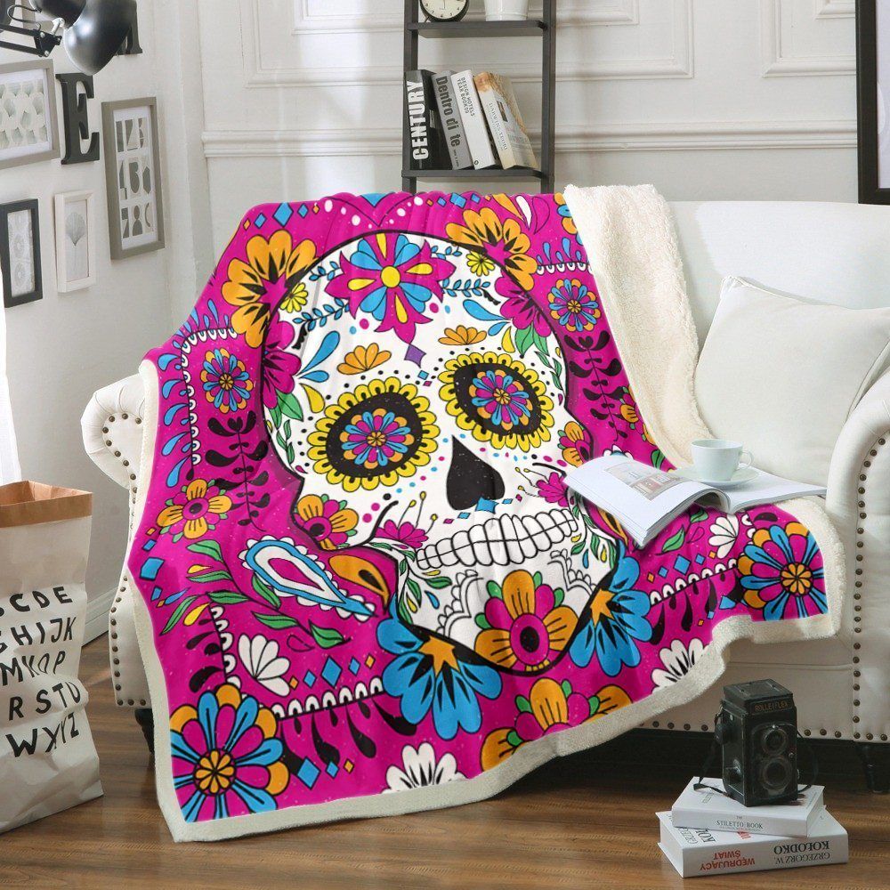 Skull Sherpa Fleece