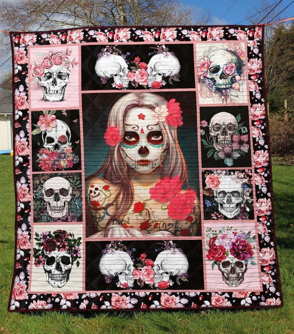 Skull TU010801C TBG Quilt Blanket