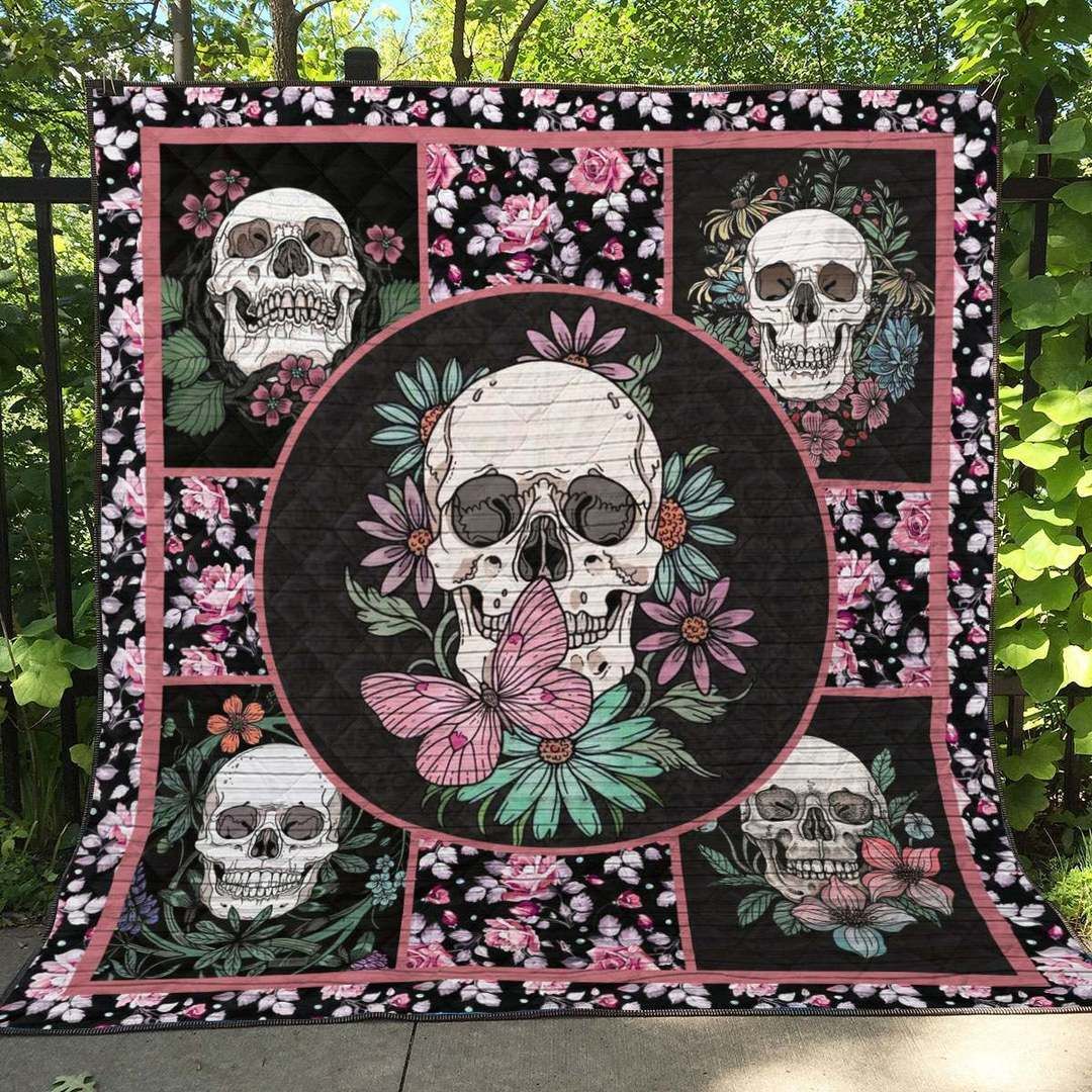 Skull TU070804C TBG Quilt Blanket