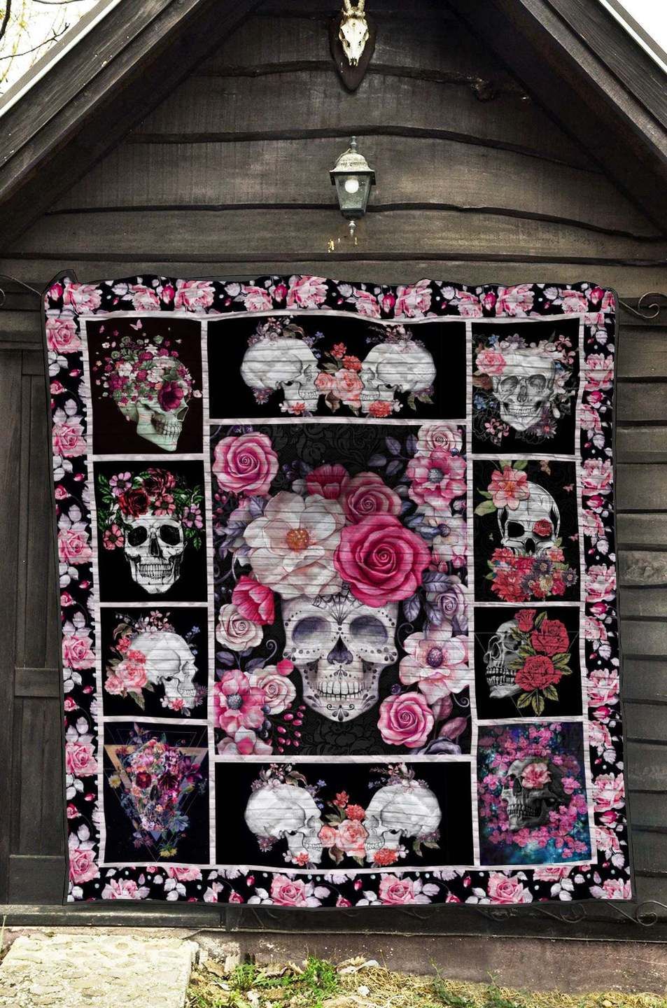 Skull TU290706C TBG Quilt Blanket