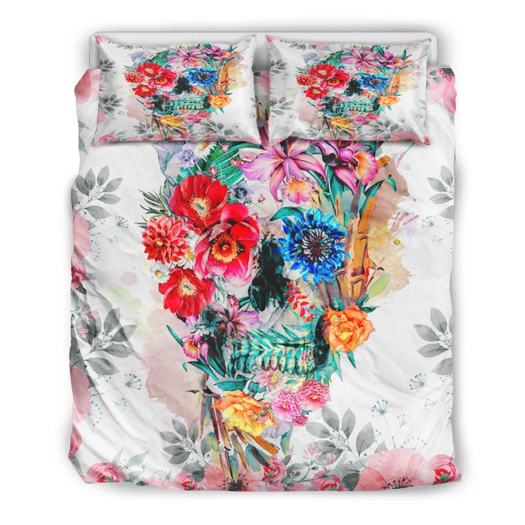 Skull Watercolour Bedding Set