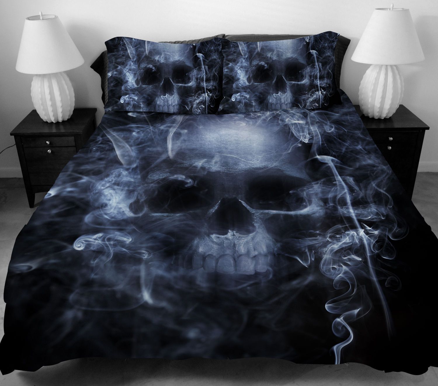 Skull Wing Pattern Bedding Set