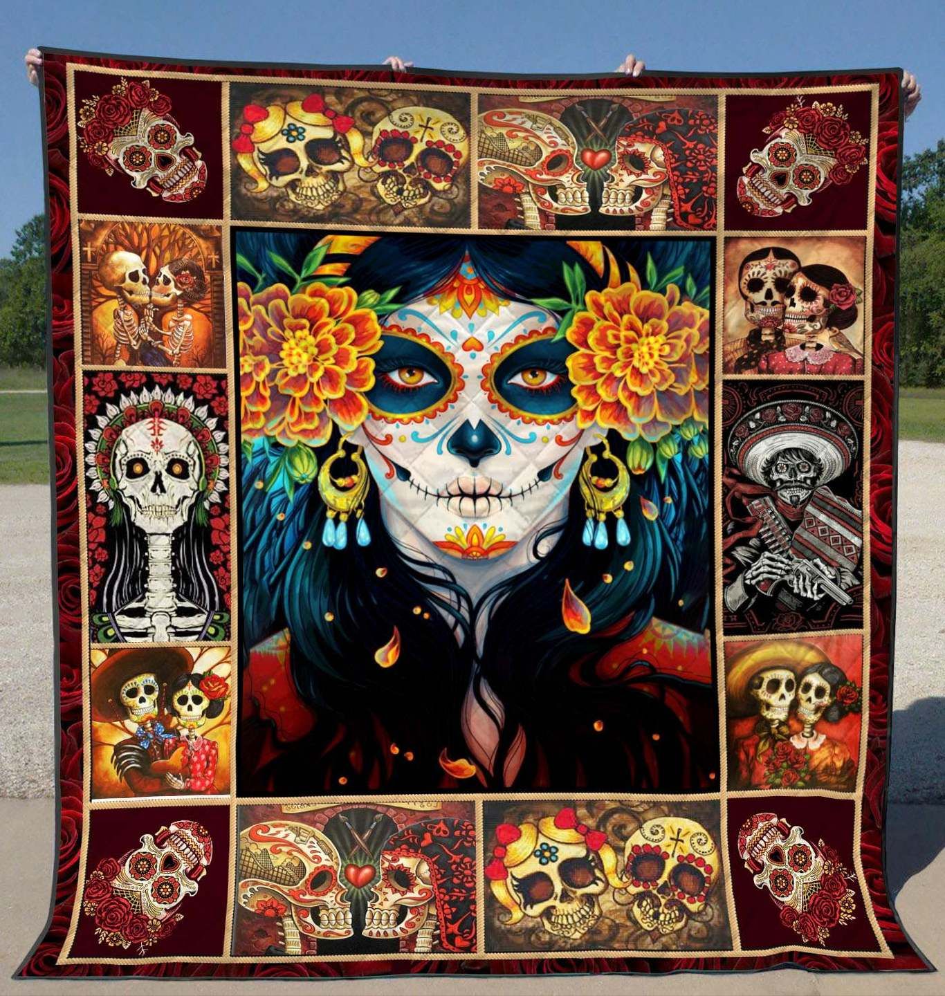 Skull YE050705A TBG Quilt Blanket