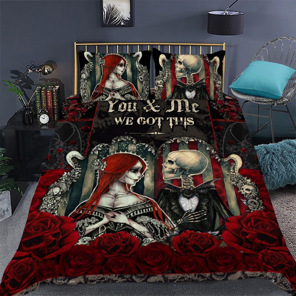 Skull You And Me Bedding Set