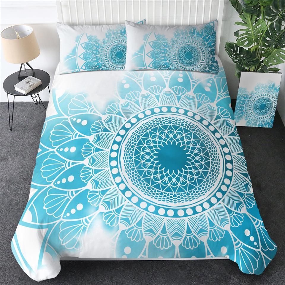 Sky Blue Mandala Bedding Set