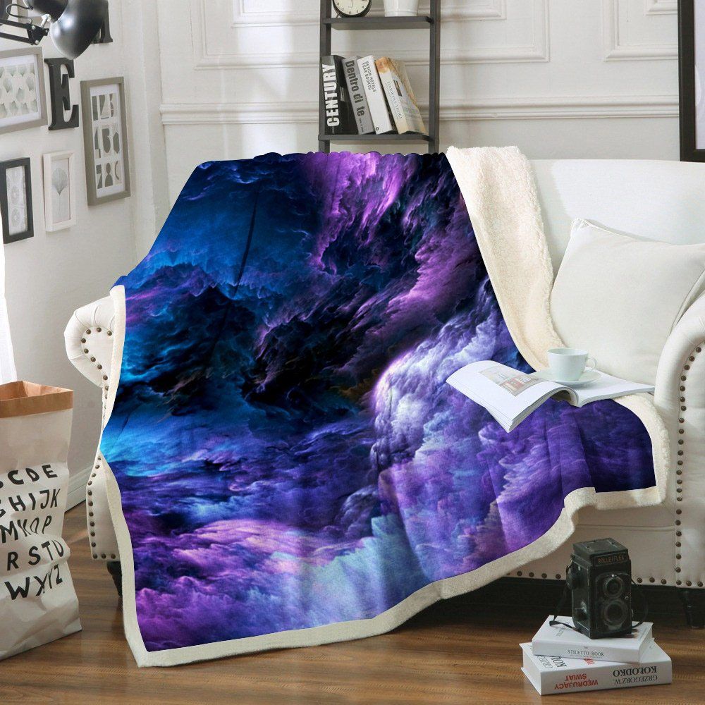 Sky Sherpa Fleece Blanket