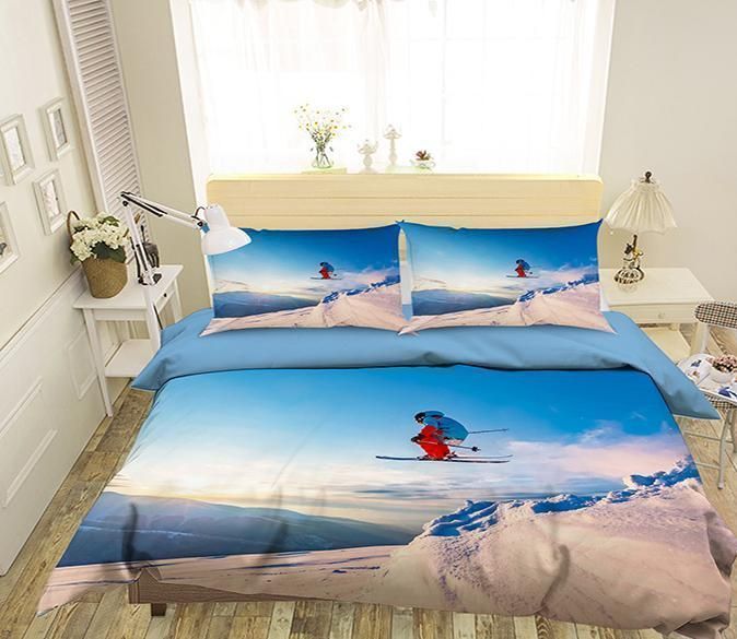 Sky Skiing Bedding Set