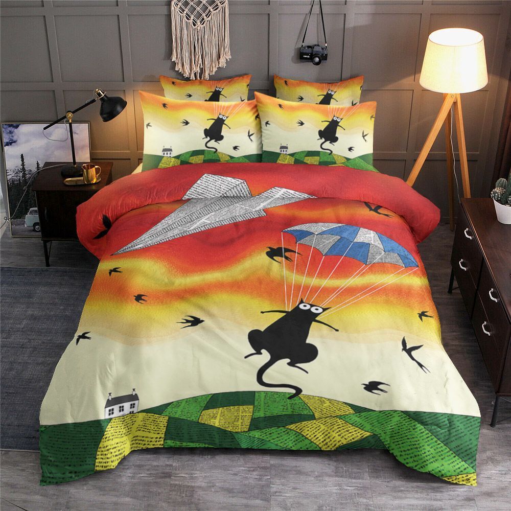 Skydiving Cat Bedding Set