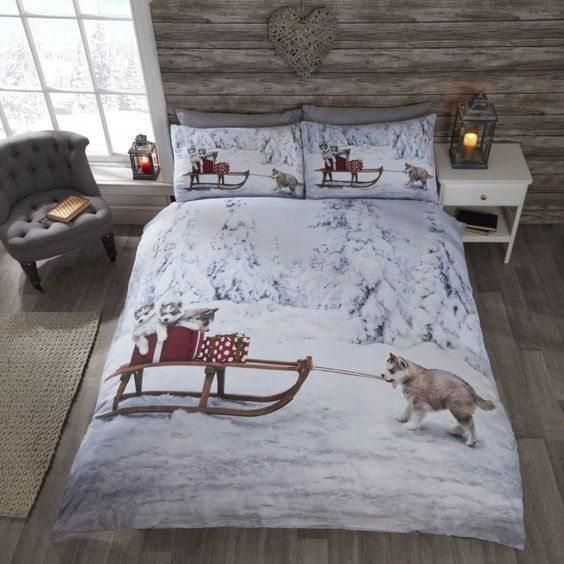 Sled Christmas’s Day Printed Bedding Set