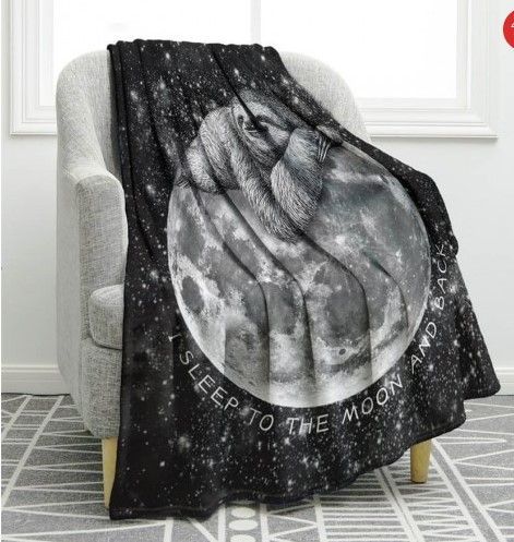 Sleep Sloth Sherpa Fleece Blanket