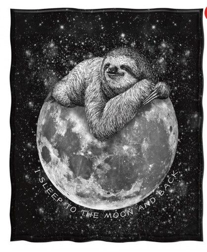 Sleep Sloth Sherpa Fleece Blanket