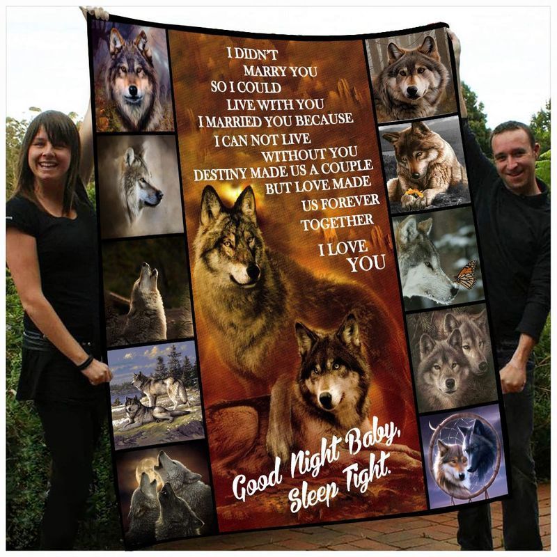 Sleep Tight Baby Wolf Sherpa Fleece Blanket