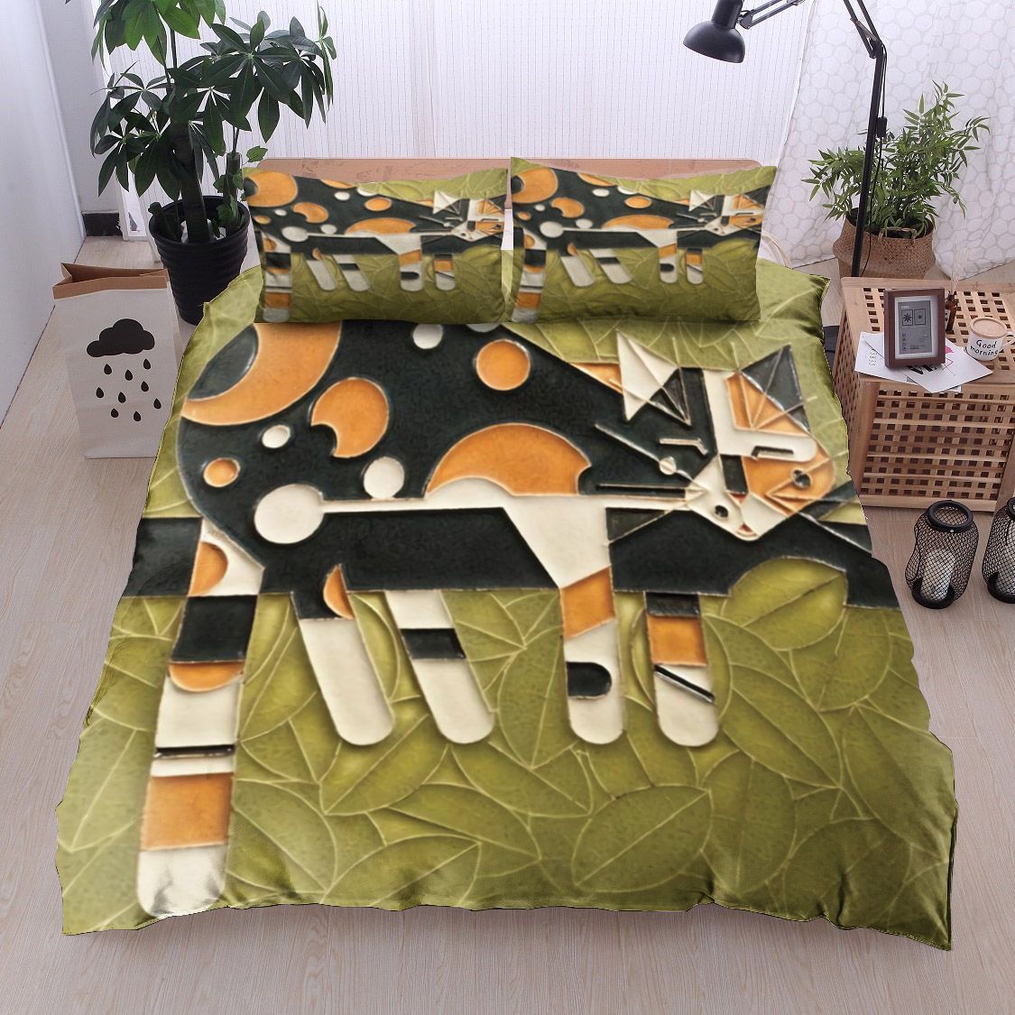 Sleeping Cat Bedding Set