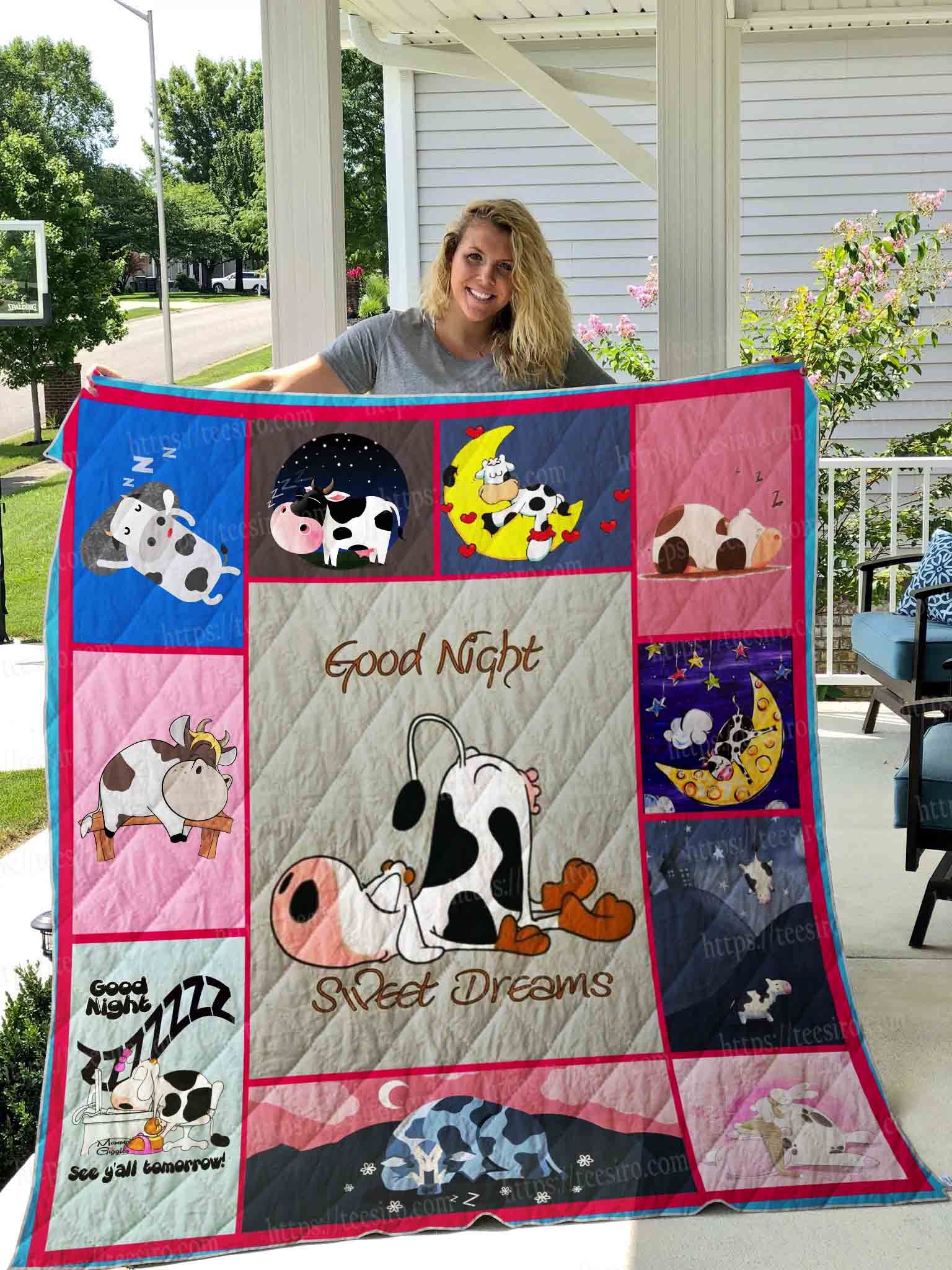 Sleeping Cow Quilt Blanket DHC1501424VT
