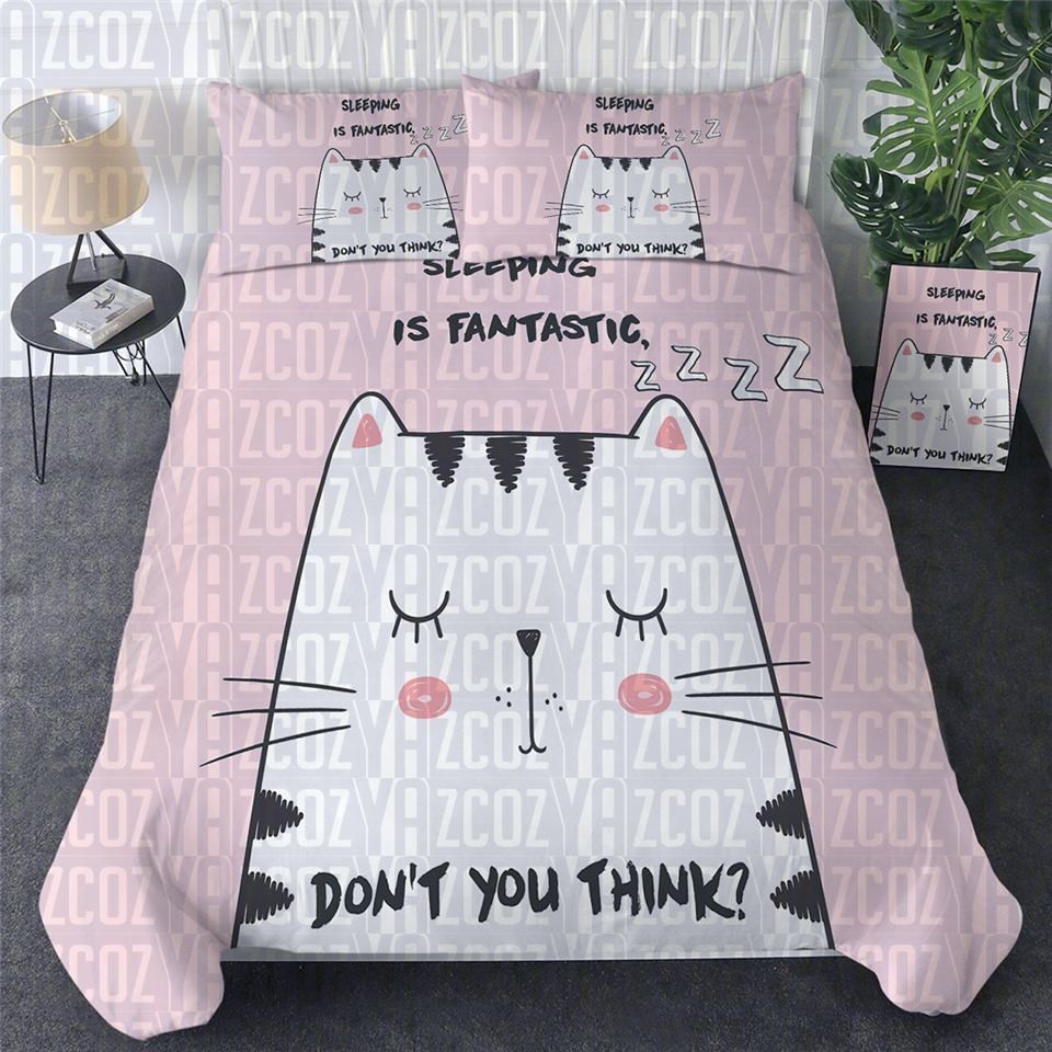 Sleeping Is Fantastic Cat Bedding Set