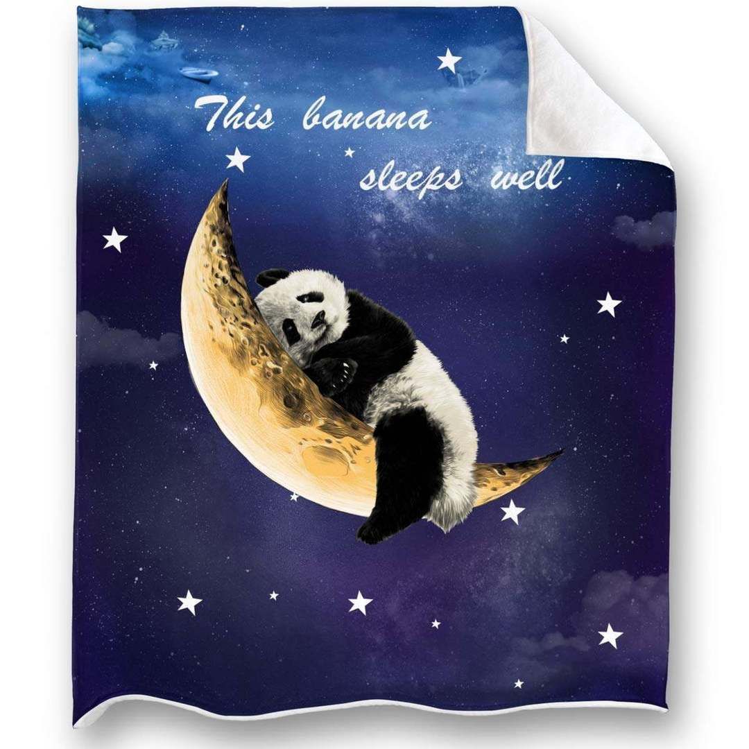 Sleeping Panda Sherpa Fleece Blanket