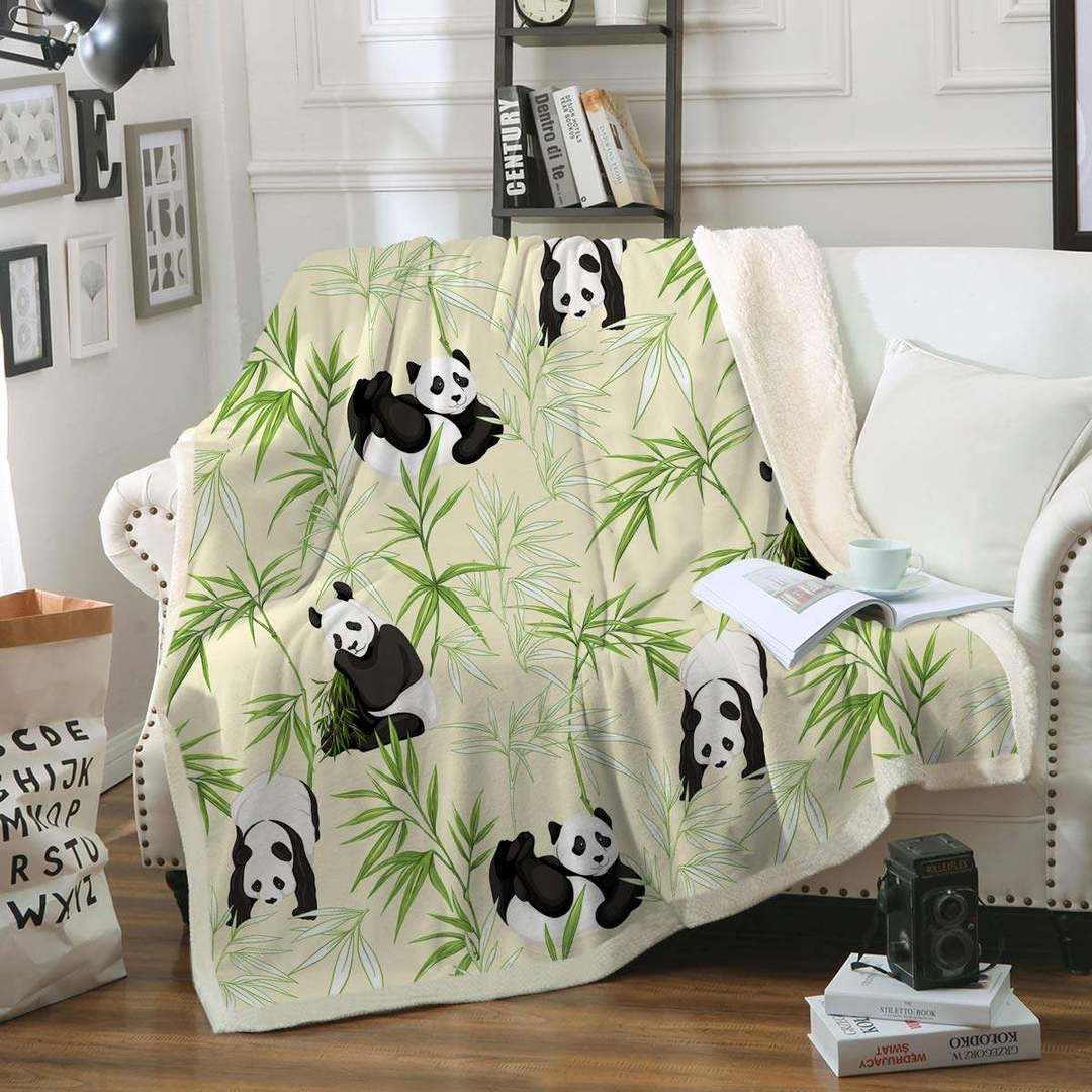 Sleepwish Cute Panda Sherpa Fleece Blanket