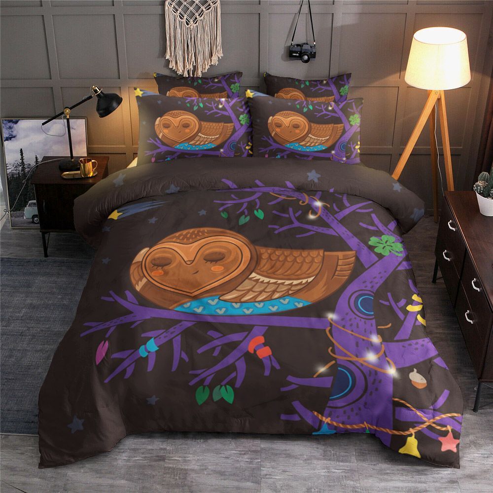 Sleepy Owl  Bedding Set