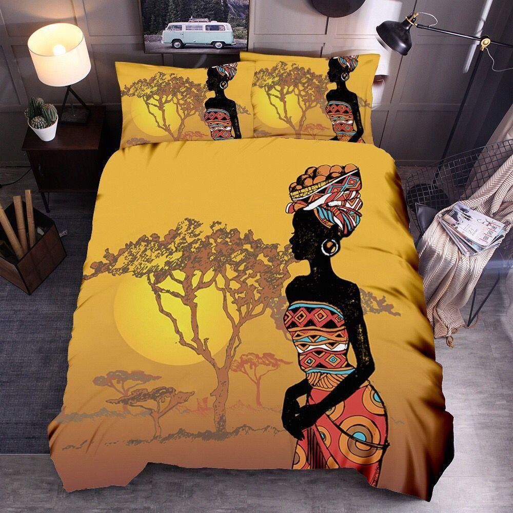 Slim African Lady Bedding Set