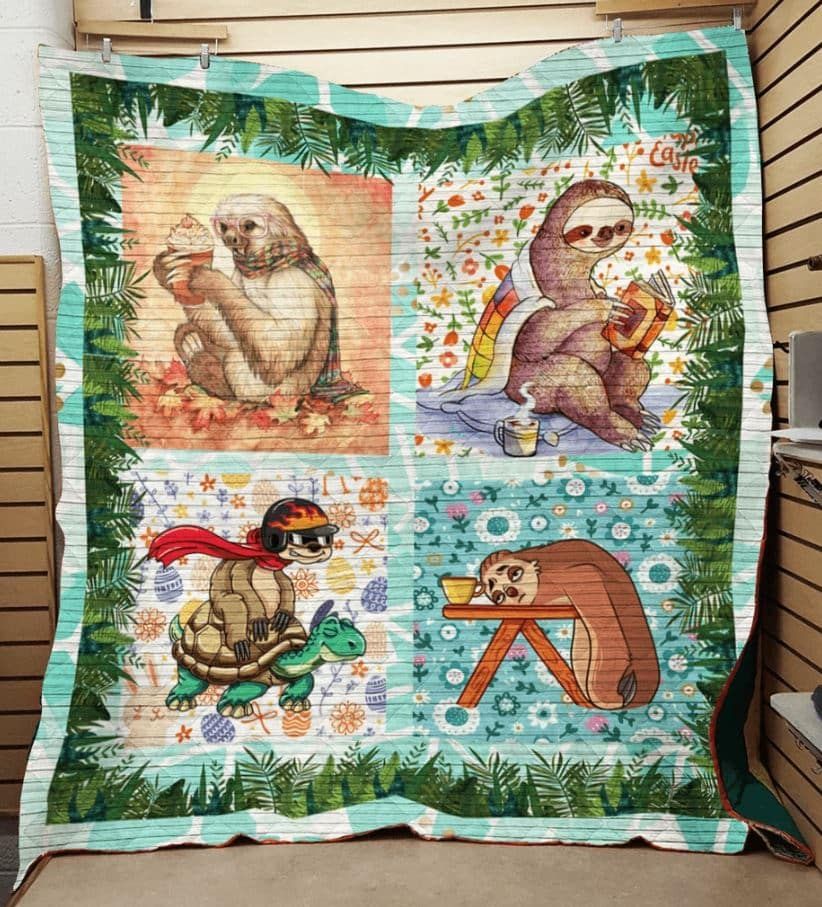 Sloth A Day Of Sloth Quilt Blanket Dhc04011936Dd