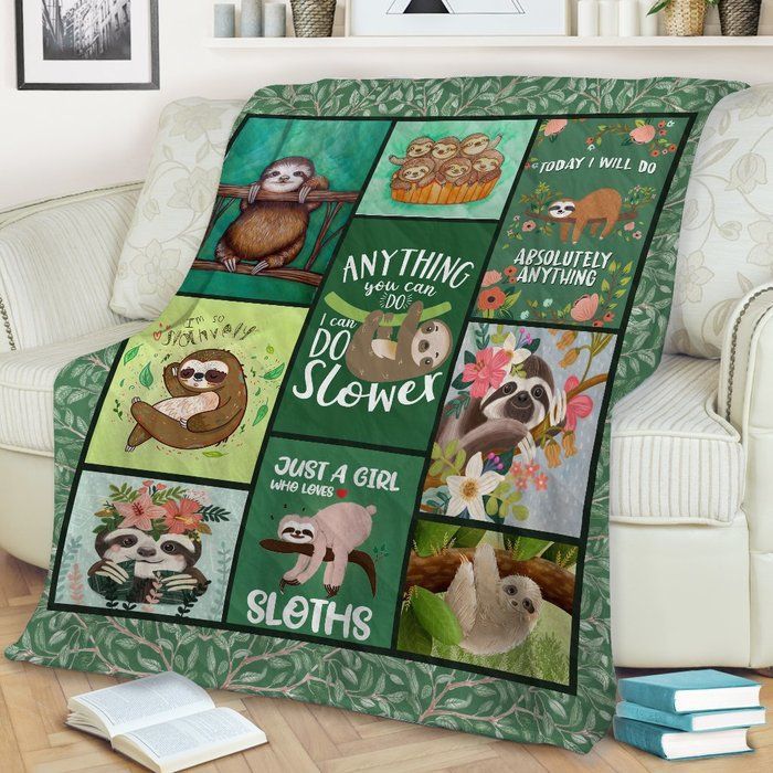 Sloth Beauty Sherpa Fleece Blanket