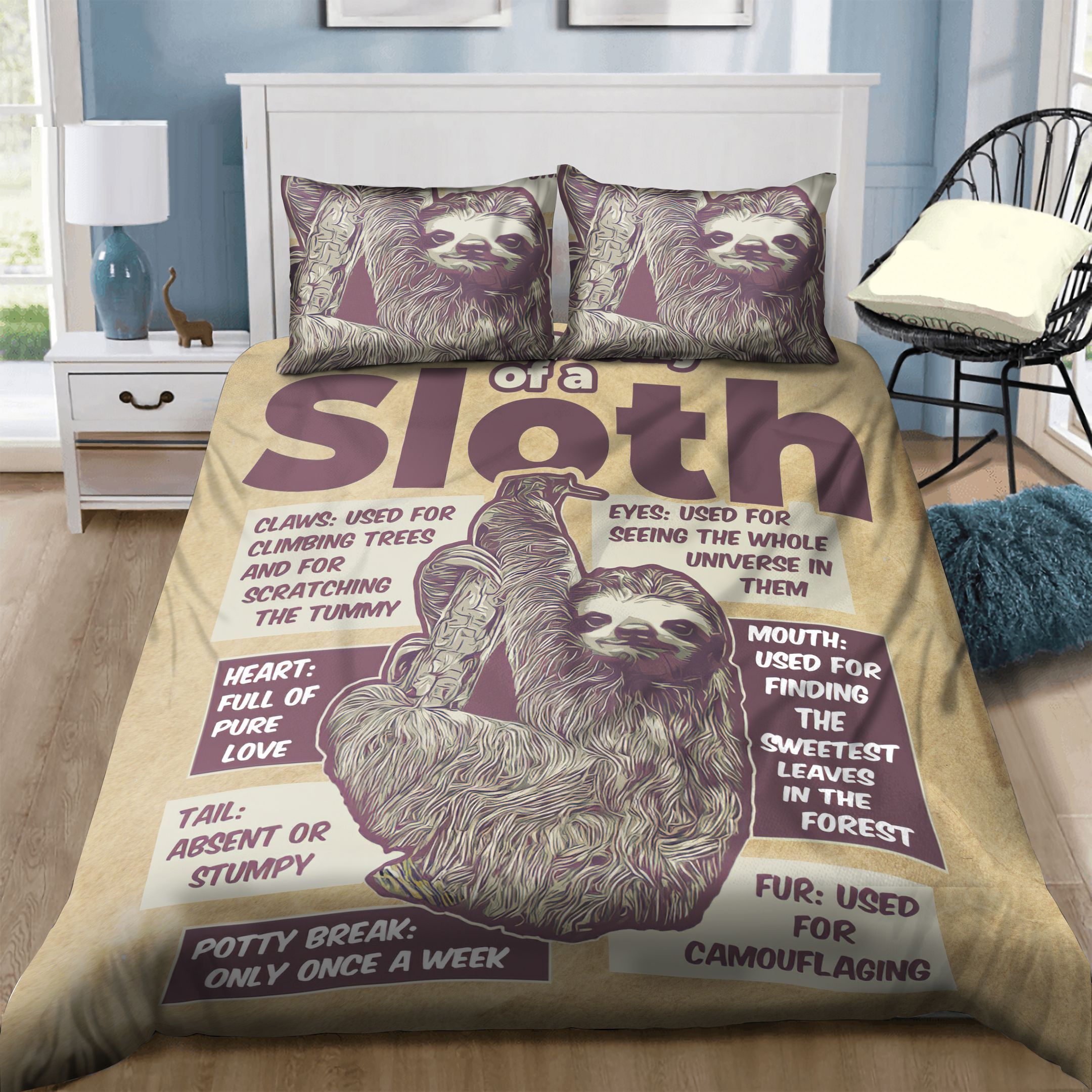 Sloth  Bedding Set