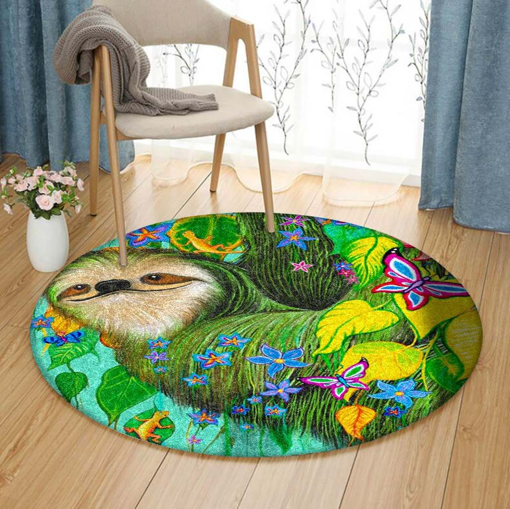 Sloth Round Carpet