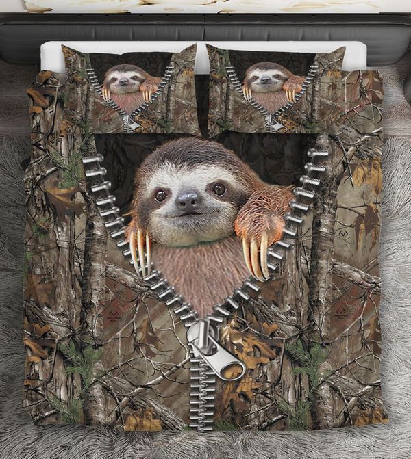 Sloth Camo Bedding Set