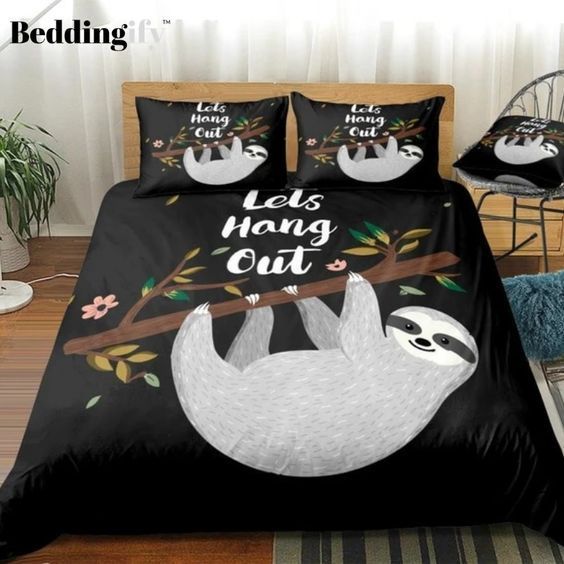Sloth Cartoon Sloth On Tree Bedding Set