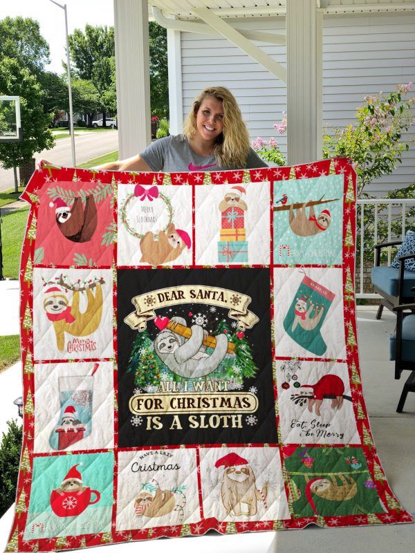 Sloth Christmas DTC1212804 Quilt Blanket