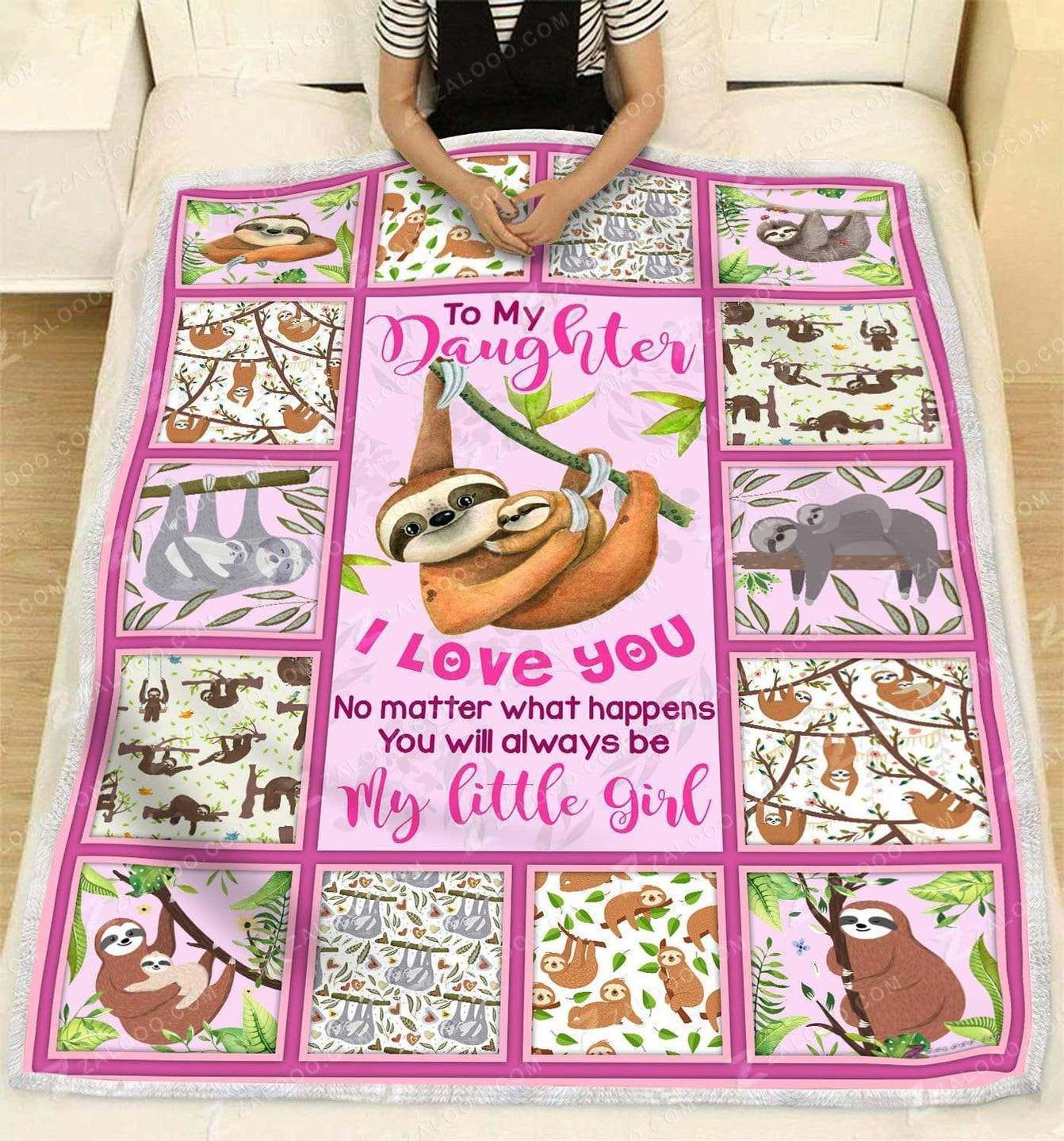 Sloth Sherpa Fleece Blanket