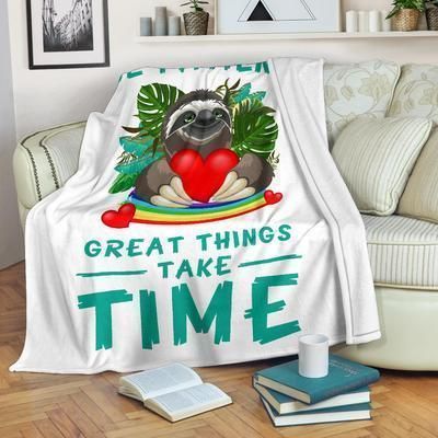 Sloth Sherpa Fleece Blanket