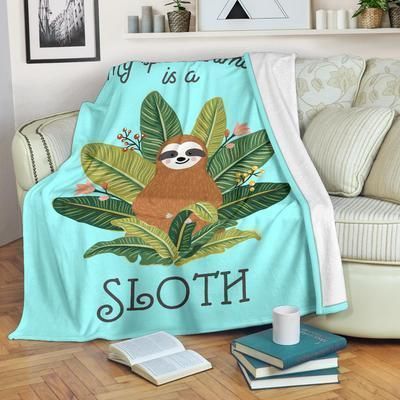 Sloth Sherpa Fleece Blanket