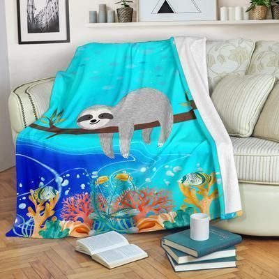 Sloth Sherpa Fleece Blanket
