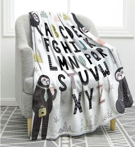 Sloth Sherpa Fleece Blanket