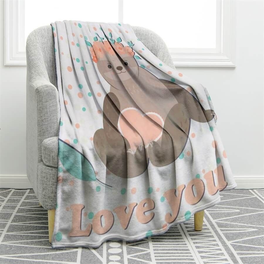Sloth Sherpa Fleece Blanket