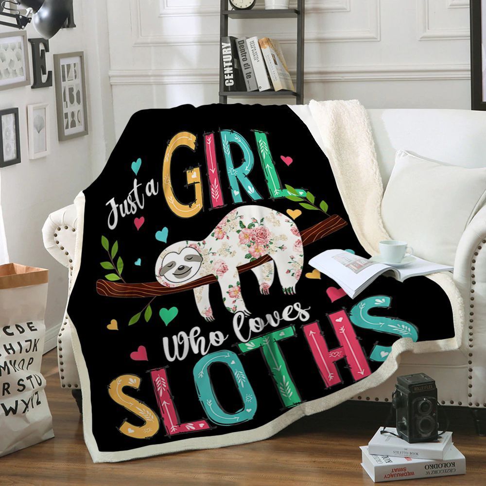 Sloth Sherpa Fleece Blanket