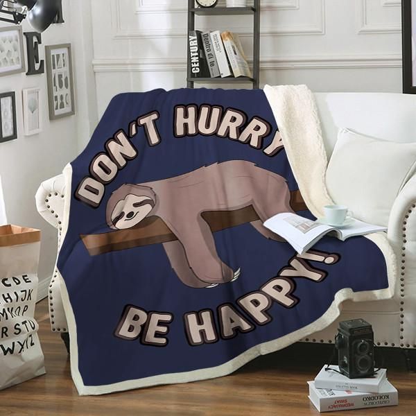 Sloth Sherpa Fleece Blanket